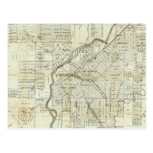 Thayer's Map of Denver Colorado Postcards