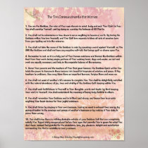 The 10 Commandments for Women Posters