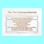 The 10 Commandments invitations