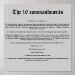 The 10 commandments posters