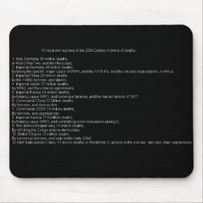 The 10 Worst Regimes of the 20th Century Mouse Mat by cooldudeproducts
