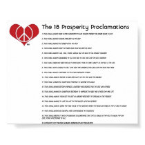 The 18 Prosperity Proclamations posters by ProspersJourney The 18 Prosperity Proclamations posters