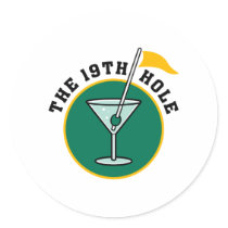 The 19th Hole Funny Golf Dadism gift stickers