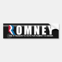 The #1 Reson to Vote For Romney Bumper Sticker