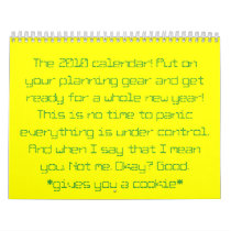 The 2010 calendar! Put on your planning gear an...