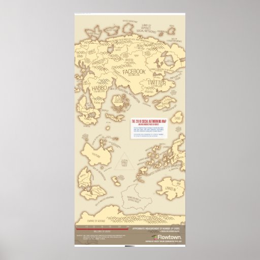 The 2010 Social Networking Map Print