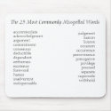 The 25 Most Commonly Misspelled Words, accommod... mousepads