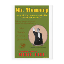 The 39 Steps: Advertising Poster for Mr. Memory Postcards
