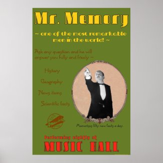 The 39 Steps: Mr. Memory Advertising Poster