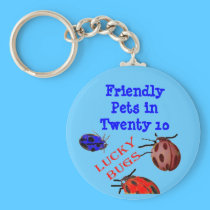 The 3 Lucky Bugs keychains