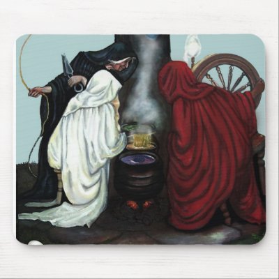 The 3 of Cups Mouse Mats by juliecucciawatts