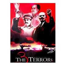 The 3 Terrors - Stalin, Mao and Lenin Post Cards