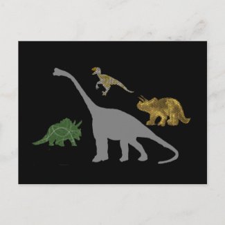 The 4 Dinos Postcard