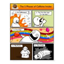 The 5 Phases of Caffeine Intake posters by matthewinman The 5 Phases of Caffeine Intake posters