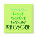 The 5 R's of Recycling magnets
