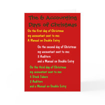 The 6 Accounting Days of Christmas Greeting Cards
