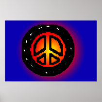 The 70's Peace sign Print posters