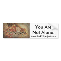 The 9-12 Project and "You Are Not Alone" bumper stickers by the912project The 9-12 Project and "You Are Not Alone" bumper stickers