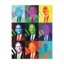 The 9 Faces of Bush Postcard