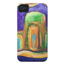 The Abbey in the Jungle (abstract landscape) iPhone 4 Case-Mate Case