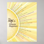 The ABC's of Genuine Happiness posters