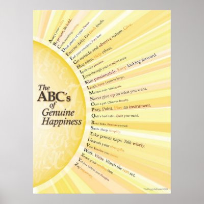 The ABC's of Genuine Happiness Posters by thehappyself