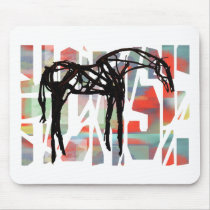 The Abstract Horse mousepads