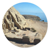 The Abu Simbel Temples, Egypt Desert Round Sticker