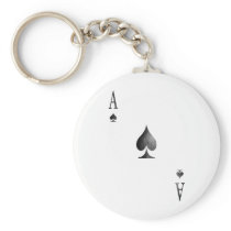The Ace of Spades Card Keychain