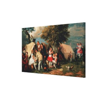 The Acrobats' Camp, Epsom Downs Gallery Wrapped Canvas