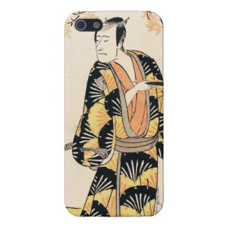 The Actor Ichikawa Komazo Holding a Smoking Pipe iPhone 5 Covers