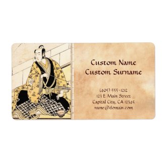 The Actor Matsumoto Koshiro IV Seated Outer Room Custom Shipping Labels