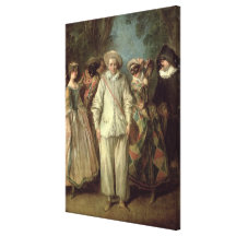 The Actors of the Commedia dell'Arte Stretched Canvas Prints