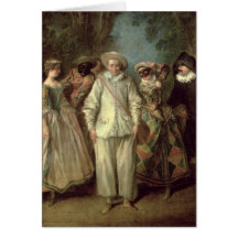 The Actors of the Commedia dell'Arte Greeting Cards
