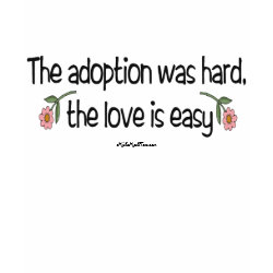 The Adoption Was Hard, The Love Was Easy shirt