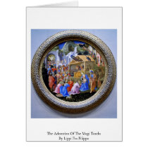 The Adoration Of The Magi TondoBy Lippi Fra Filipo Cards