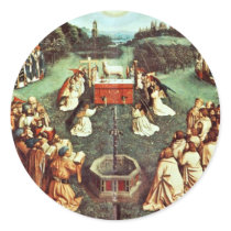 The Adoration Of The Mystical Lamb By Eyck Hubert Sticker