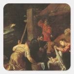 The Adoration of the Shepherds 2 Square Sticker