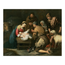 The Adoration of the Shepherds, c.1650 Posters