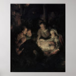 The Adoration of the Shepherds, detail, 1646 Posters
