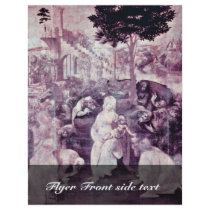 The Adoration Of The Three Kings By Leonardo Da Vi Personalized Flyer