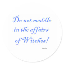 The affairs of Witches Round Stickers