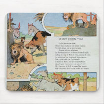 The Ageing Lion, from the Fables Mouse Pad