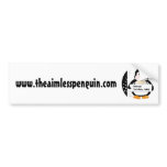 http://www.theaimlesspenguin.com The Aimless Penguin - Bumper Sticker