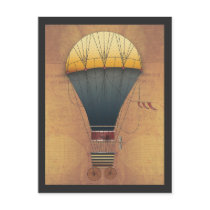 The Airship Abeelle Steampunk Flying Machine Postcard
