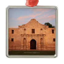The Alamo Mission in modern day San Antonio, 2 Christmas Tree Ornaments