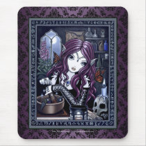 alchemist, baroque, mousepad, magic, spells, witch, skull, postion, butterfly, fox, glove, bottles, tattoo, fantasy, fairy, faerie, fae, fairies, faery, big, eyed, myka, jelina, mika, elves, Mouse pad with custom graphic design