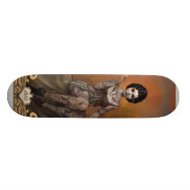 The Amazing Tattooed Lady skateboards