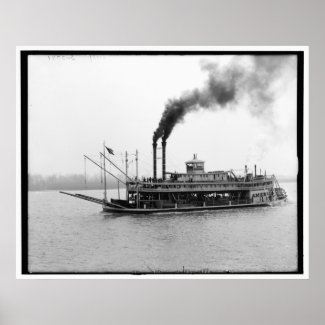 The America, Mississippi river boat, Miss. 1900-19 print