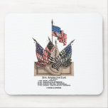 The American Flag (Vintage Historical) Vision Test mousepads